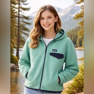 Patagonia Micro D Snap-T Jacket in Light Beryl Green Size  (16/18) XXL
